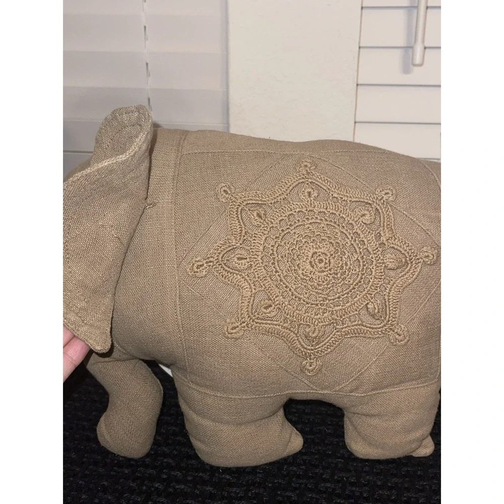 Fair‎ Trade Elephant Decorative Throw Pillow BOHO Crochet